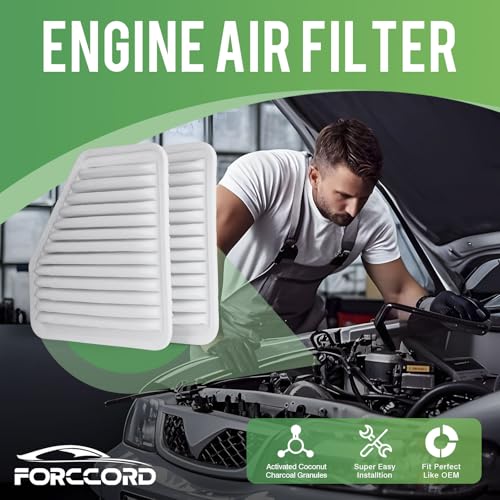 Image of 2-Pack Engine Air Filter Fits for Toyota Camry V6 (2007-2011), Avalon (2005-2012), Matrix 2.4L (2009-2013), RAV4 (2006-2012, Gas only), Lexus ES350 (2007-2012) Air Filter Replacement CA10169