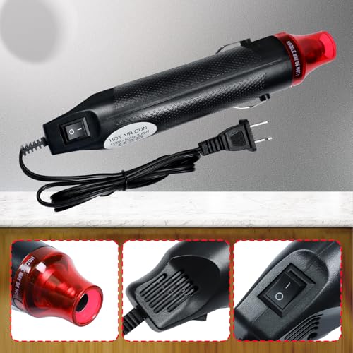 Heat Gun For Crafting, Mini Hot Air Gun For DIY Crafts,Heating Gun,Portable Heat-Gun Tool For Embossing Shrink Wrapping Drying Paint(Black)
