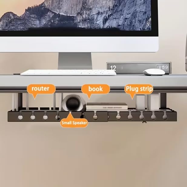 Rangement de bureau pour accessoires et câbles télétravail - 7