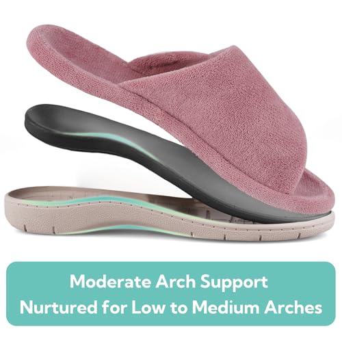 Garonne Women's Adjustable Wrap Open-toe Slippers with Arch Support, Summer House Shoes for Women Indoor/Outdoor4