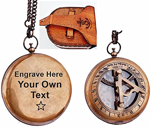 Brújula grabada en latón personalizada miniatura 1