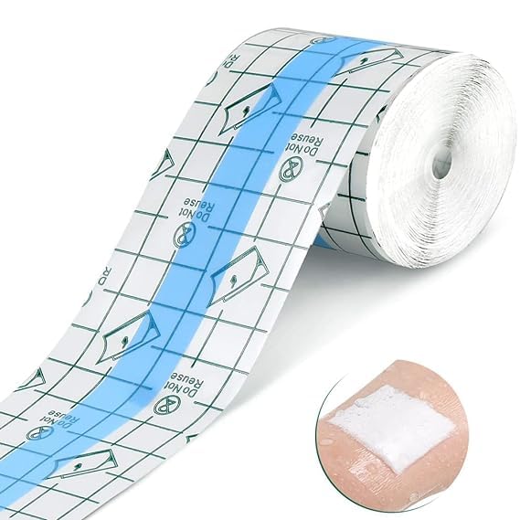 Transparent Stretch Adhesive Bandage, Band Aid Waterproof Bandages for Wounds, Clear Dressing Tape Strips (5 Cm * 5 M)