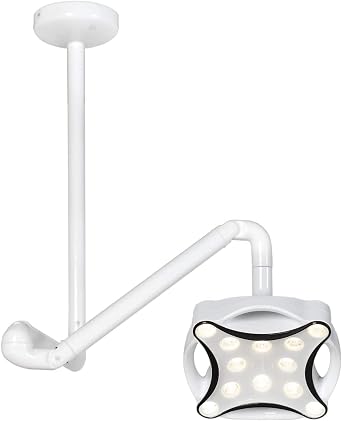 EustomA 30W LED Shadowless Light Sensor Switch Floor/Ceiling/Wall Mounted Portable Exam Lamp Cold Light JD1700 Adjustable Brightness 360 Rotation 12PCS High-Power White LEDs Ceiling Type