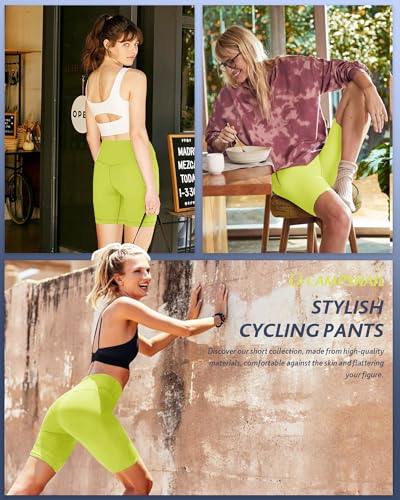 Image of CAMPSNAIL Workout Biker Shorts Women - 3 inch /5 inch /8 inch High Waisted Tummy Control Spandex Booty Volleyball Shorts for Yoga Dance