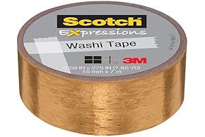 Washi Tape Gold Foil .59In: Enhance your crafting experience with our premium adhesive tape