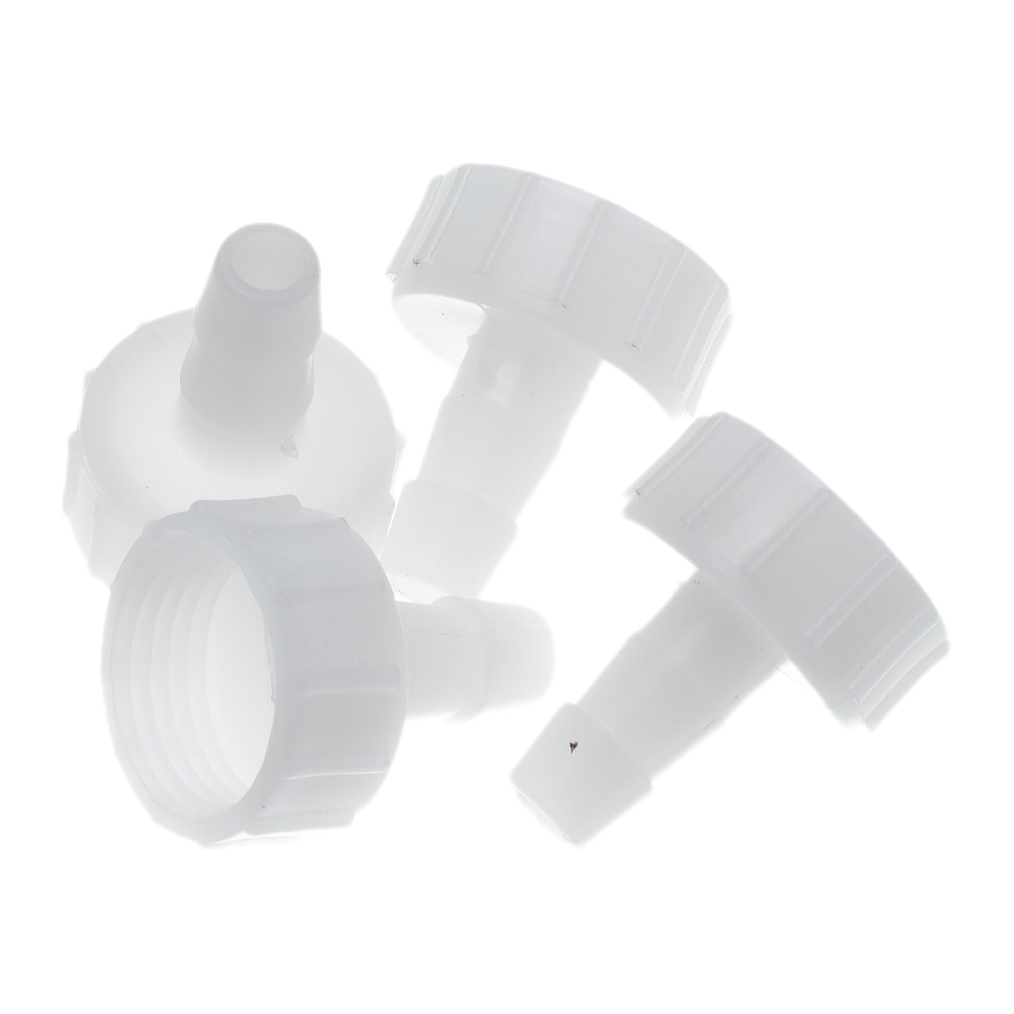HOPESPANNER Plastic Hose Barb Fitting 5/16" Hose ID G1/2" Thread Female Barb Fitting Plastic 4 Pcs, White, 5/16"-G1/2"
