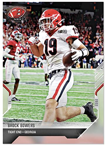 2022 Bowman Next Topps Now Brock Bowers #14 -Freshman Te Scores Td In National Championship Game- Georgia Football Trading Card- Shipped In Protective Screwdown Holder. #TOP26