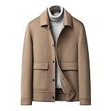 Gen&eacute;rico Blazer De Lana para Hombre, Estilo Deportivo, Acolchado Grueso, con Forro De Plum&oacute;n Desmontable, C&aacute;lido, Informal De Negocios, Abrigo De Lana,...