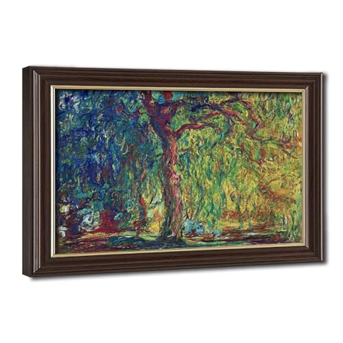 Toile saule pleureur Monet pour salon et bureau : créez une ambiance apaisante chez vous