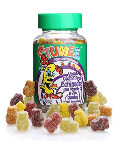 Mr. Tumee Echinacea + Vitamin C & Zinc Gumee, Strawberry/Lemon/Orange/Grape/Cherry/Grapefruit, 60 Count #TOP22