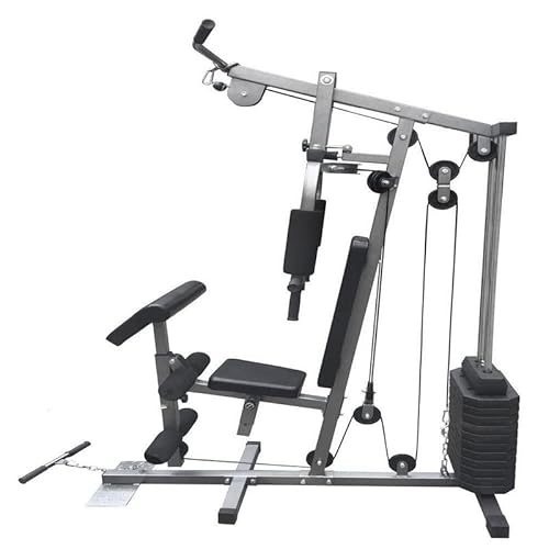 Estação Musculação 80Kg Multifuncional WCT Fitness Voador Barra Pulley Banco Scott Cadeira Extensora