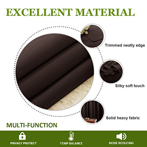 Nicetown Waterproof Patio Outdoor Curtain Blackout, Tab Top Heavyweight Drape Thick Enough Stain Proof Washable Privacy Panel For Indoor & Outdoor (1 Piece, W52 X L84, Toffee Brown) #TOP6
