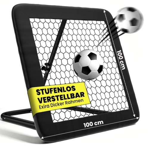 Ryuhic Rebounder für Fußball - Fußball Rebounder mit 32 mm Stahlrahmen- Stufenlos Verstellbar - klappbares Trainingsnetz für Schuss Pass Ballannahme & Torwarttraining