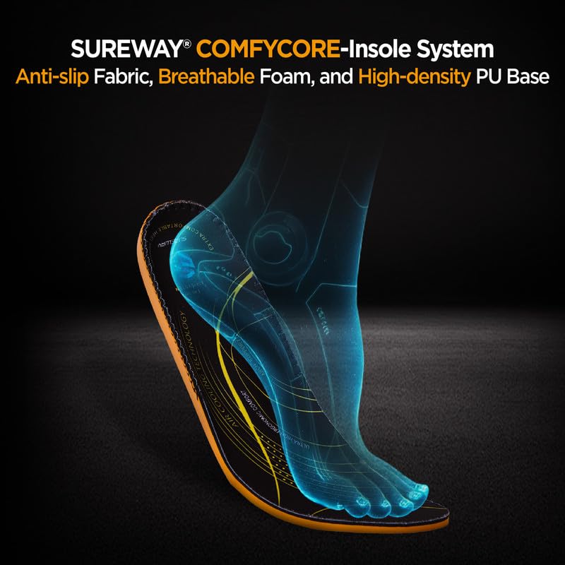 Image of SUREWAY Men's Western Chelsea Cowboy Boots | Square Toe, Slip On, Casual Dress Boots