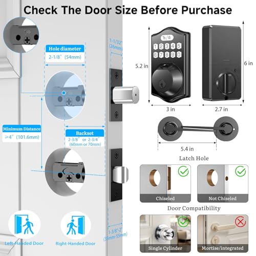 Smart Biometric Front Door Lock with Camera