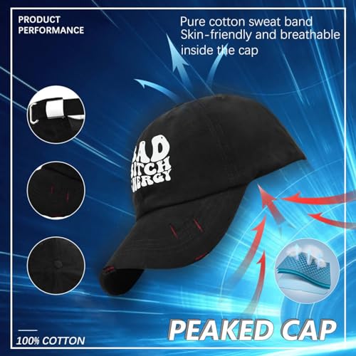 Gorra de béisbol negra unisex miniatura 7