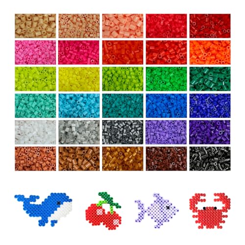 Malynme Fuse Beads 21000 Pcs 30 Colors 5mm Fuse Bead Kit for DIY Projects - Individually Wrapped