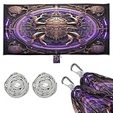 Midabstract PúRpura HoróScopo Hamaca para Acampar Al Aire Libre,Hamacas PortáTiles Ligeras para Viajes Playa