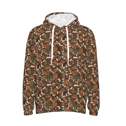 Sweat à capuche football vert avec motif graphique et poche - 7