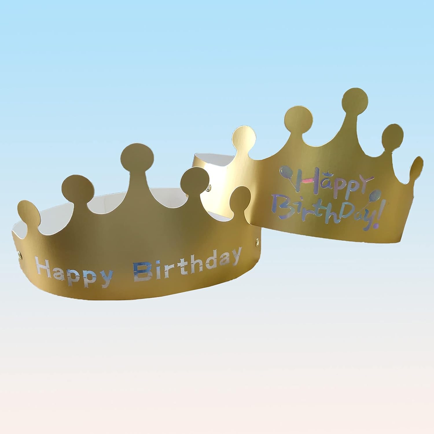 24 Pieces Golden Party Crown,Paper Hats Party King Crown for Birthday,Celebration Baby Shower,Photo Props(4 Styles in 1 Pack) : Toys & Games