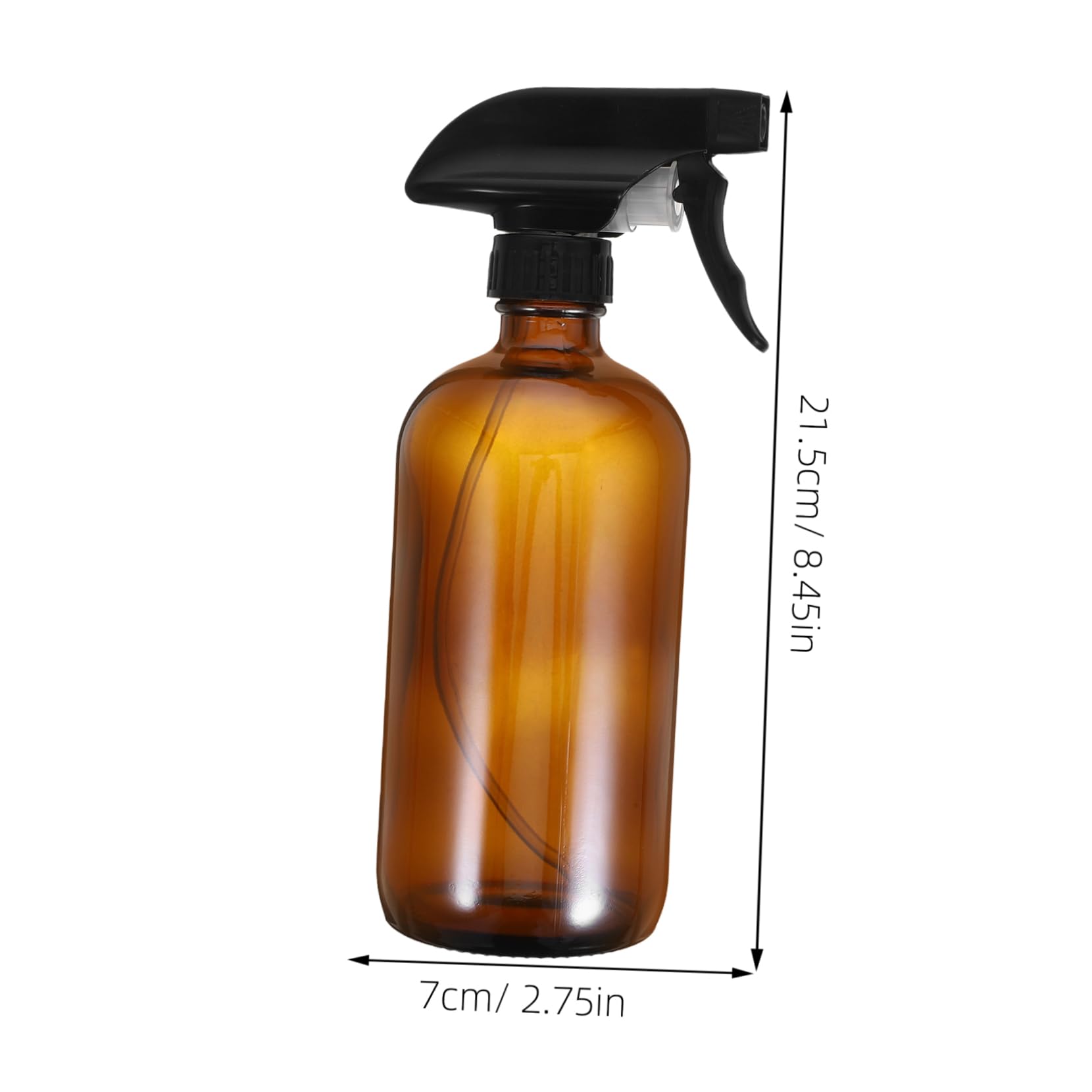 Healeved Transparente Braune Glas Sprühflaschen Nachfüllbare Leere Sprühflasche 2 Stück 500ml aus Glas und Pp Einfach zu Bedienen für Bewässerung und Haustierpflege