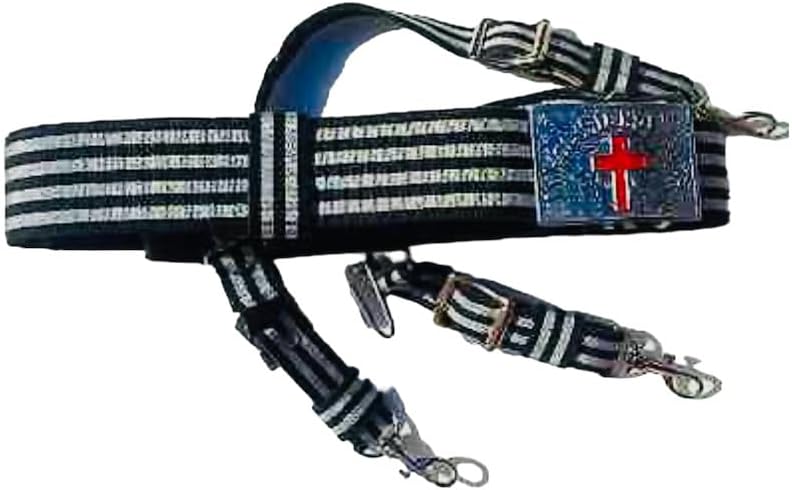 Sr Knight Templar Sword Leather Belt Silver Finish