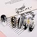 3D Mini Metal Punk Nail Art Studs Mixed Sizes Gold Black Cone Spikes Alloy Nail Rivets Jewelry for Women Goth Nail Art Charms Nails Accessories DIY Crafts Decorations