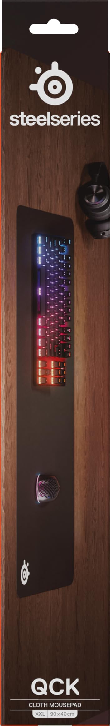 SteelSeries QcK XXL - Tappetino per mouse da gaming - Panno XXL - Tracciamento e stabilità ai massimi livelli - Mousepad per sport - Non scivola mai - Copertura completa della scrivania