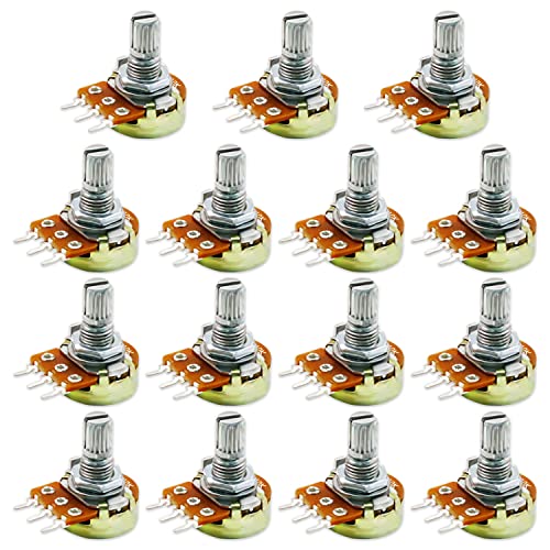 V Telesky 15Pcs B10K Ohm Linear Potentiometer Wh148 Taper Right Angle Rotary Potentiometer 15Mm Shaft 3Pins 10K Variable Resistors #TOP28