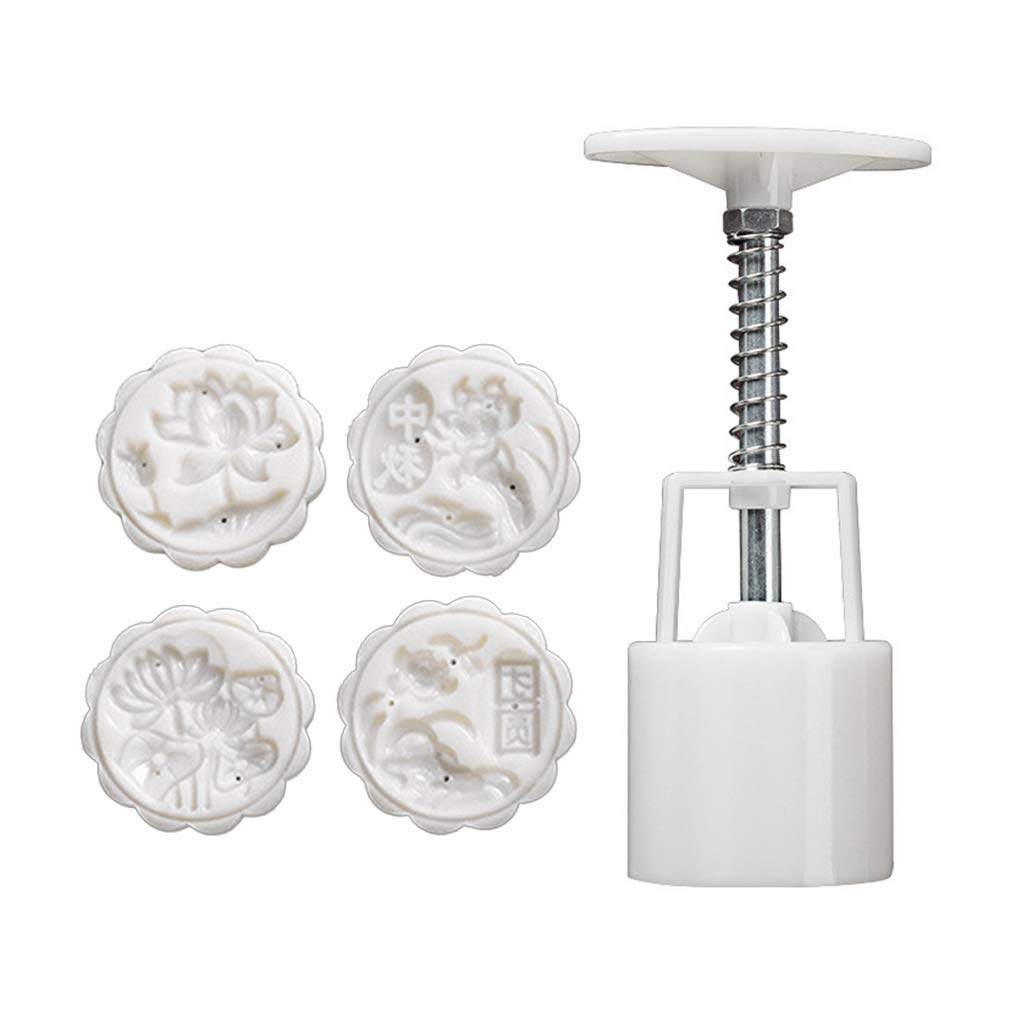 Hsioluted Pattern Dessert Molds Pastries Tool Hand Press Cookie Dessert Cutter Baking Tool for MidAutumn Festival Easy Use Cookie Stamp and Cutter Press for Baking Wedding