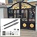 TITIDU Electric Arm Dual Swing Gate Opener Automatic Heavy Duty Kit+Remote Up to 650lbs for Double Swing Gates 110V