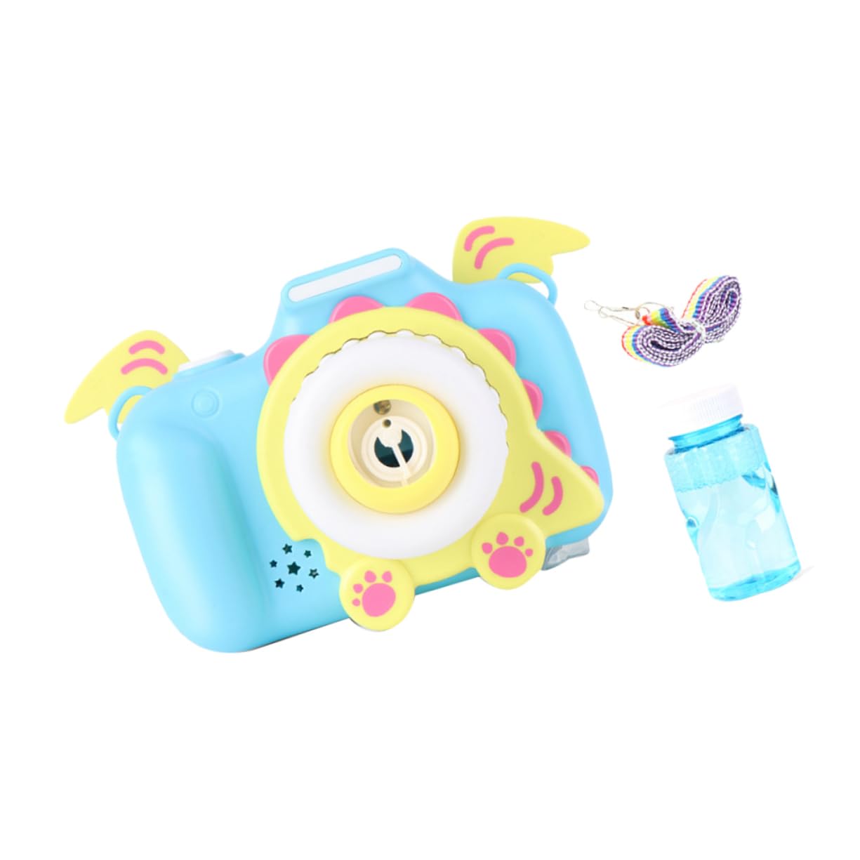 ifundom Máquina Automática de Burbujas para Niños, Soplador con Forma de Dinosaurio y Cámara, con Luz y Sonido, para Exterior y Fiestas, ABS