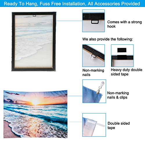 Living Room Art, Ocean Wall Art, Large Beach Canvas Wall Art, Artwork, Wall Art For Kitchen, Beach Painting, Ocean Prints Wall Art, Livingroom Artwork For Wall, 3 Piece Wall Art Beach #TOP7