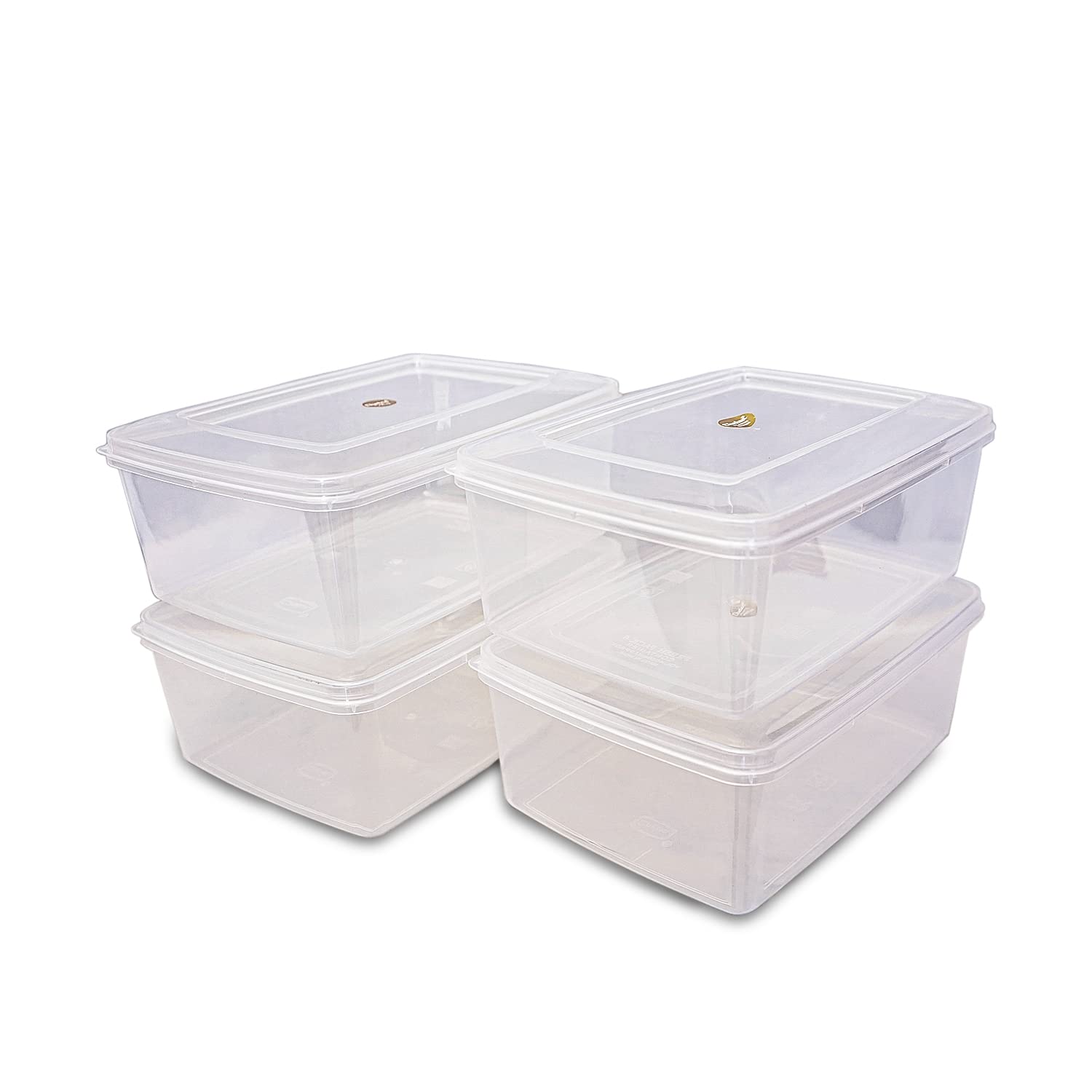 Chetan Rectangle Plastic Storage Boxes, Transparent Containers, Medium Boxes With Lock System for Jewellery/Medicines/Stationery/Cosmetics/ Accessories_(LXBXH- 26 x 18.5 x 10 cm)_ (Pack of 4) (B0BT293Z3S) Amazon Price History, Amazon Price Tracker