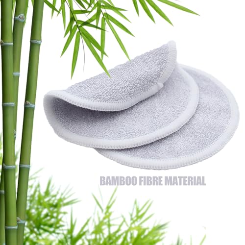10 piezas algodones desmaquillantes,Discos Desmaquillantes Reutilizables,Algodones Desmaquillantes Lavables en Bio Bambú,para Todo Tipo de Piel(gris) - imagen 5