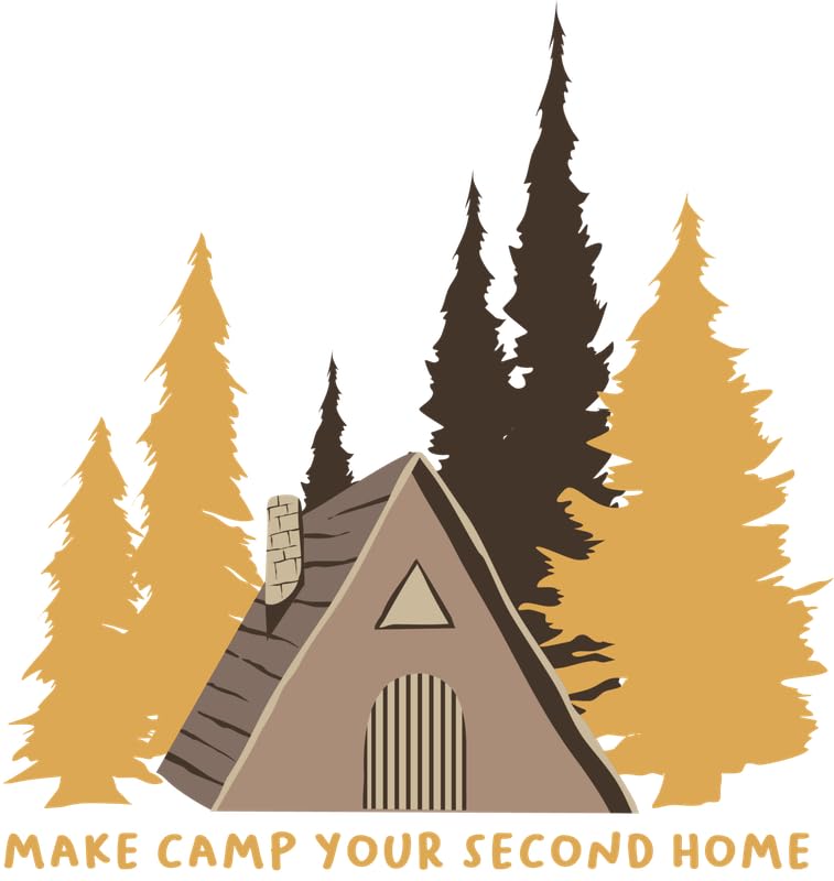 A2 Poster on Canvas Make Camp Your Second Home pour salon moderne
