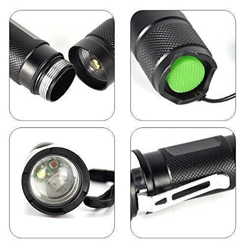 Bestsun Blood Tracker Light Multicolor 2000 Lumens Zoomable White Red Night Vision Lights And Uv Blacklight Flashlight Kit For Hog Predator Varmint Hunting, Cat Dog Pet Urine Detecting, Walking #TOP4