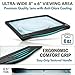 MagniPros 5X Rechargeable Large Ultra Bright LED Page Magnifier with Anti-Glare Lens & 3 Color Dimmable Light Modes, Relieve Eye Strain- Ideal for Reading Small Prints, Low Vision, Seniors