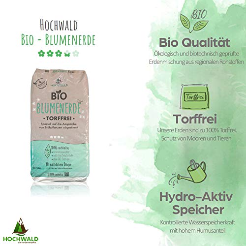 Blumenerde Hochwald Bio 20 Liter torffrei