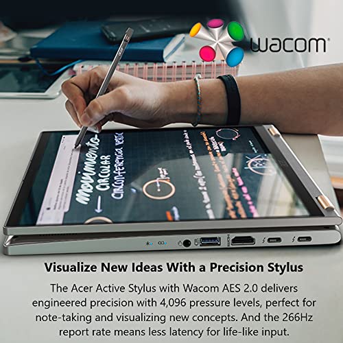 Acer Spin 5 Intel Evo Convertible Laptop | 14" 2560 X 1600 Ips Touch (425Nit & 100% Srgb) | Intel Core I7-1260P | 16Gb Lpddr5 | 1Tb Ssd | Killer Wifi 6E | Active Stylus | Windows 11 | Sp514-51N-70Lz #TOP3