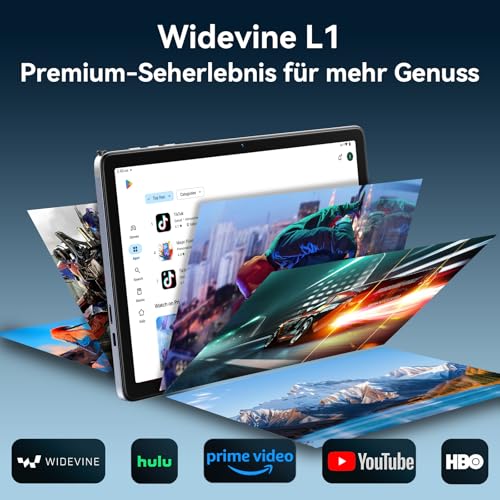 TABWEE T20 Android 16 Tablet mit Tastatur und Stift - 24 GB RAM+256 GB ROM (4 TB TF), Octa-Core, Gemini AI, 10 Zoll, Widevine L1, 5000 mAh, 8 MP+ 5MP, Face ID, GPS (4J Garantie) 5