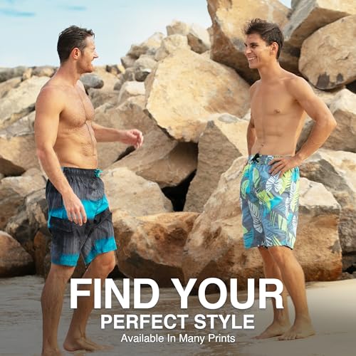 Image of Kanu Surf Men's Big Viper Extended Size Stripe Swim Trunk