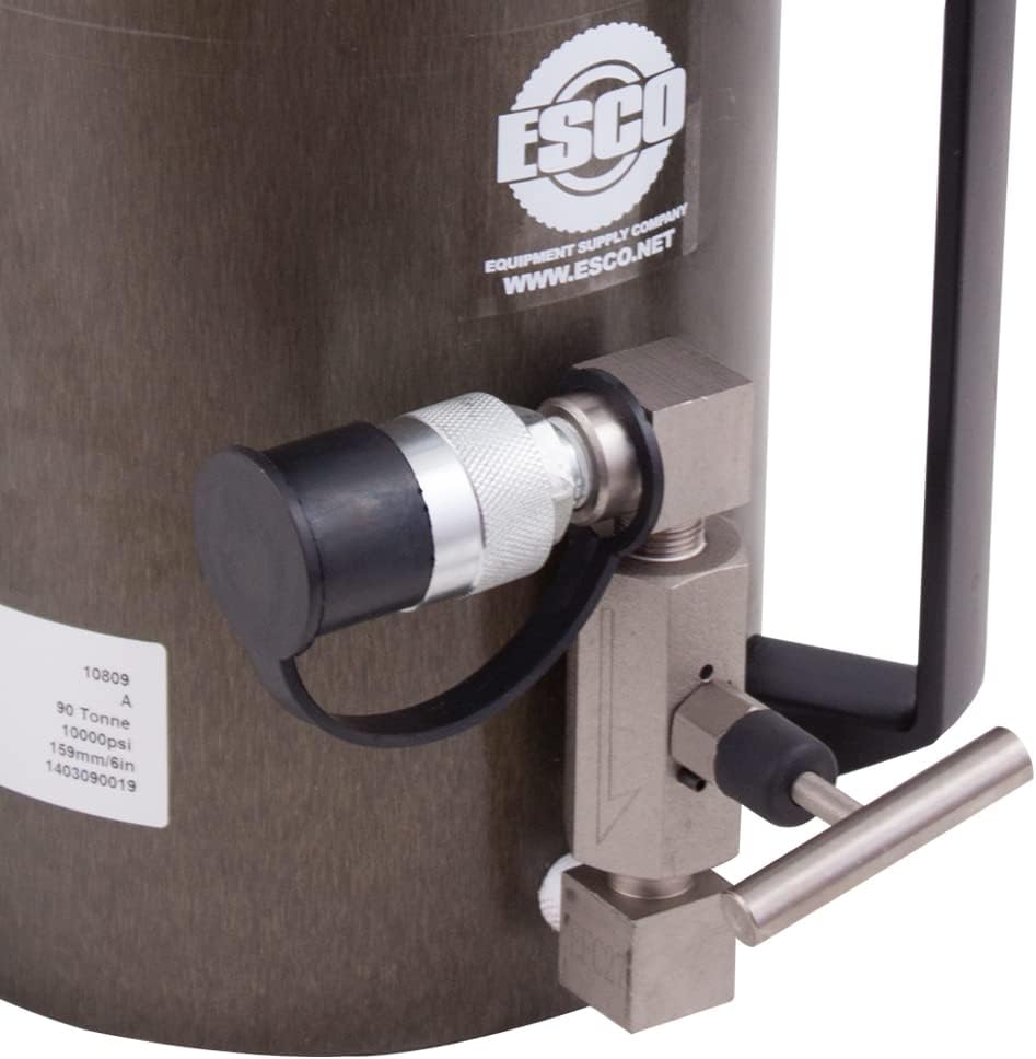 100 Ton Safety Locking Collar Cylinder Jack, Heavy Duty Lifting