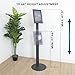 Mount-It! Lockable Tablet Floor Stand for Samsung Tab A9+, S9, S9 FE, S8, A8 – Anti-Theft Kiosk, Fully Enclosed, Height Adjustable, Rotating & Tilting, Freestanding or Bolt-Down, Steel, Black
