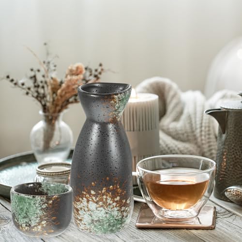 Set para servir sake japonés SOIMISS de 5 piezas de cerámica para obsequios únicos 8