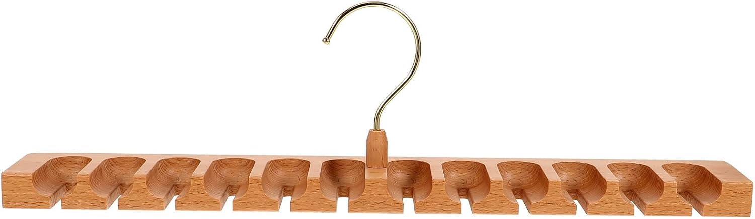 Wooden Belt Rack Organizer for Closet Mens Belt Holder Hooks for Home Closet Accessories