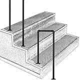 【Allgemeine Verwendung】 Der Handlauf für Bars, Villen, Lofts, Gärten, Wohngebäude, Gewerbebürogebäude, Hotels, Terrassen, Balkone, Sinteranlagen und alle Orte, an denen Sicherheitsgeländer erforderlich sind.