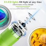 Microscope, Digital Microscope,Holding Magnifying Glasses，2’’ IPS Eye-Protecting Screen,2 MP,1080P,8 LED Lights,with 8GB Card and 12 Slices.