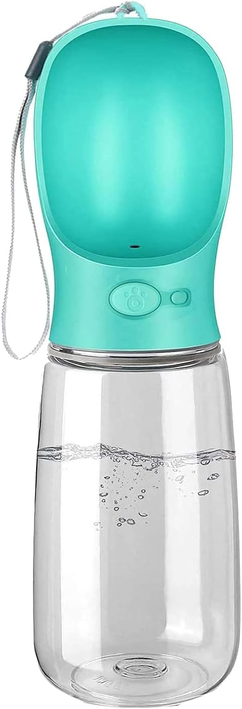 SILENCIO Dog Water Bottle - Water Feeder Leak Proof Portable Puppy Water Dispenser with Drinking Feeder for Pets Outdoor Walking, Hiking, Travel, Food Grade Plastic for Pets (550ml)