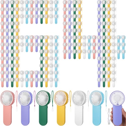Sumind 64 Pcs Small Personal Portable Fan Mini Handheld Bulk